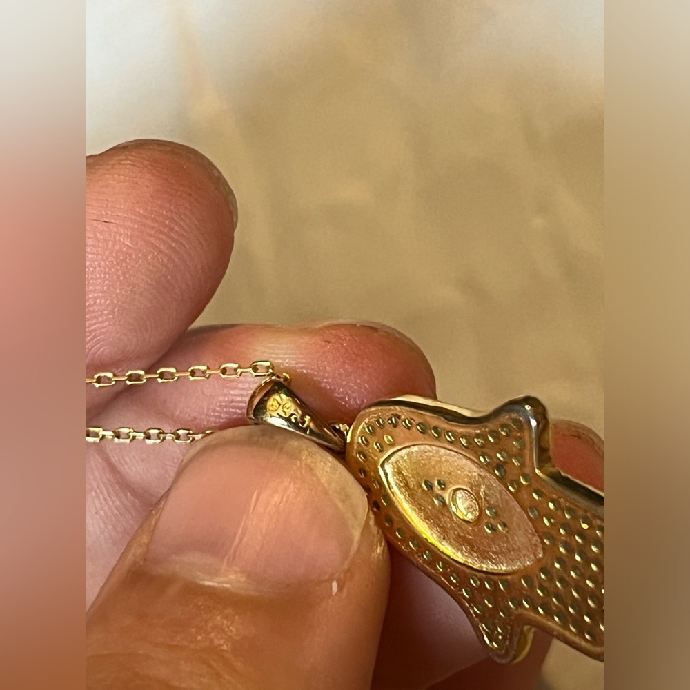 Hamsa Necklace Sterling Silver - image 4